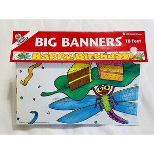 Vintage FRANK SCHAFFER  BIG BANNERS HAPPY BIRTHDAY 10 FEET LONG Featuring Bugs